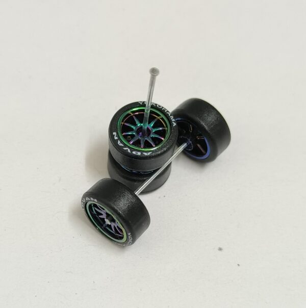Premium Rubber Tires/Wheels for 1/64 Scale Set (M10)