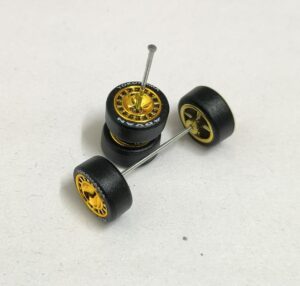 Premium Rubber Tyres/Wheels for 1/64 Scale Set (M1)