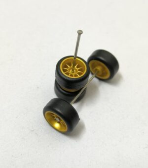 Rubber Tyres/Wheels for 1/64 Scale Set (M19)