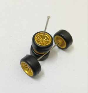 Rubber Tyres/Wheels for 1/64 Scale Set (M16)