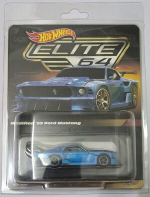 Hot Wheels Elite 64 Series Modified ’69 Ford Mustang with protector (Lite Crease card)