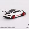 Mini GT Porsche 911 (992) GT3 RS Weissach Package White with Pyro Red - for Pre Order - Image 3