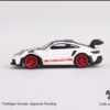Mini GT Porsche 911 (992) GT3 RS Weissach Package White with Pyro Red - for Pre Order - Image 4