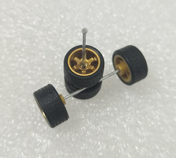 Rubber Tires/Wheels for 1/64 Scale Models Rose gold (M47)