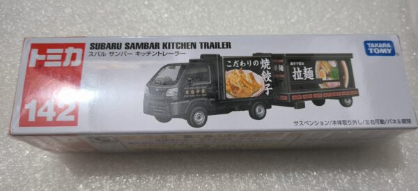 Takara Tomy Tomica No:142 Subaru Sambar Kitchen Trailer 1:64 scale - Image 4