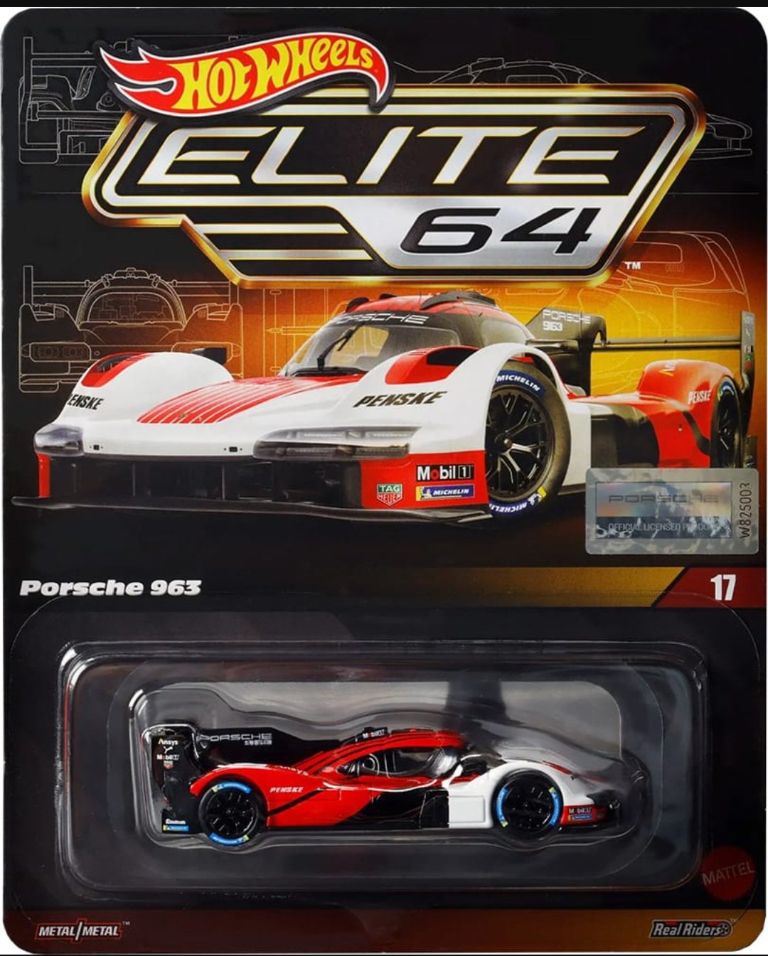 Hot Wheels Elite 64 – Porsche 963 | Premium 1:64 Die-Cast Car (Factory sealed box)